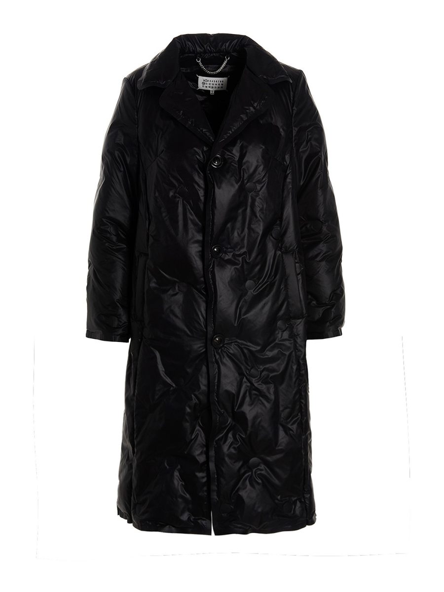 MM6 Maison Margiela Manteau Au Genou - Noir