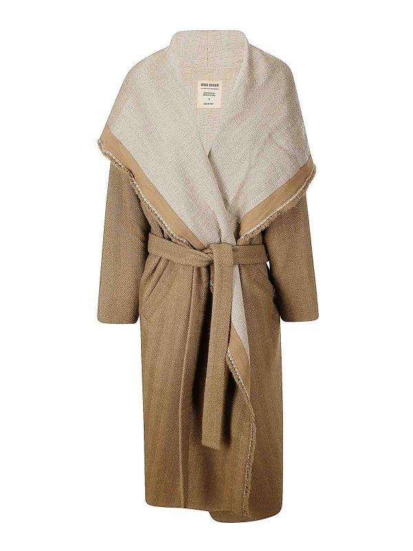 Uma Wang Manteau Court - Marron