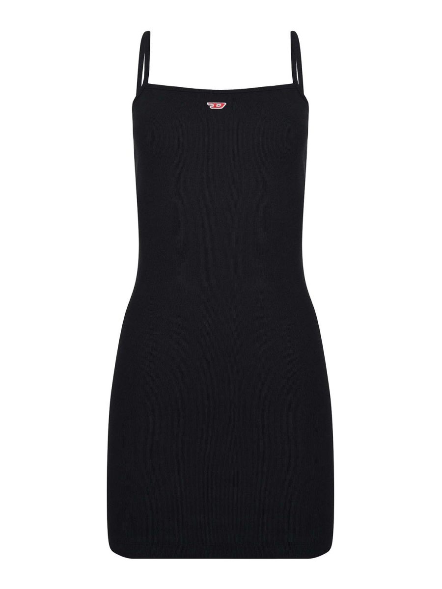 Diesel Robe Au Genou - Noir