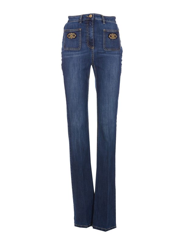 Elisabetta Franchi Jean Skinny - Délavé