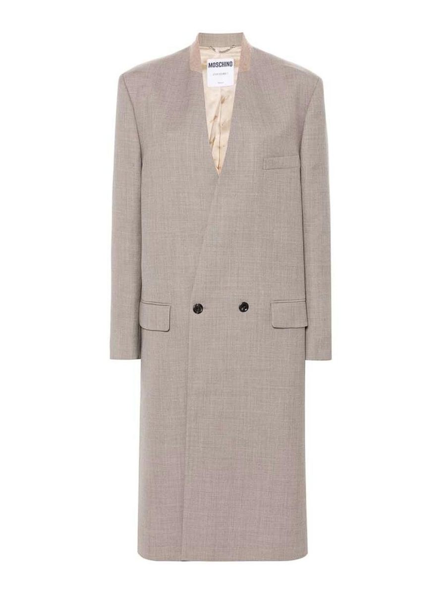 Moschino Manteau Court - Taupe