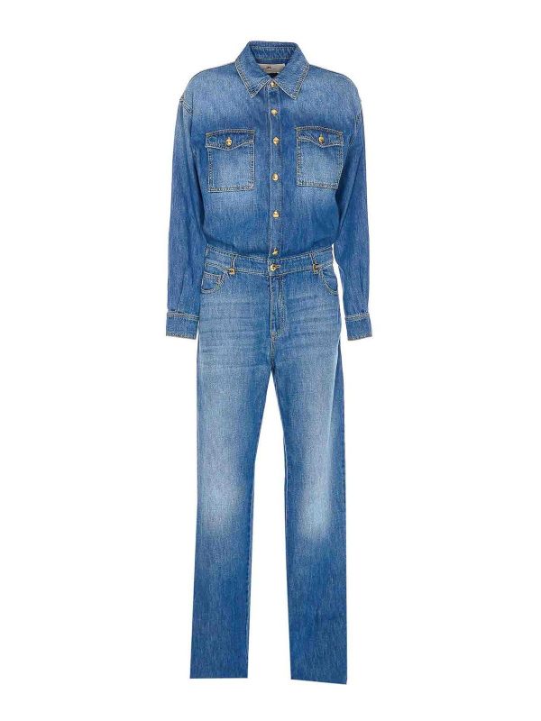 Elisabetta Franchi Combinaison - Bleu