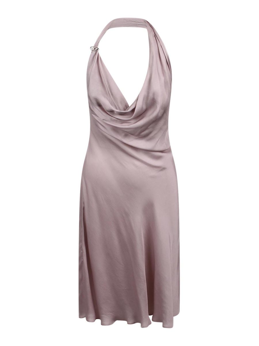 Diesel Robe Au Genou - Gris