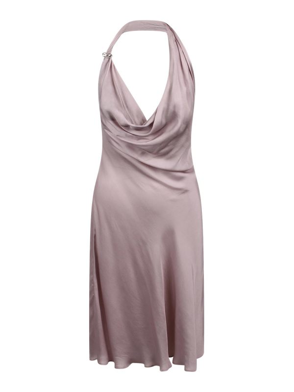 Diesel Robe Au Genou - Gris