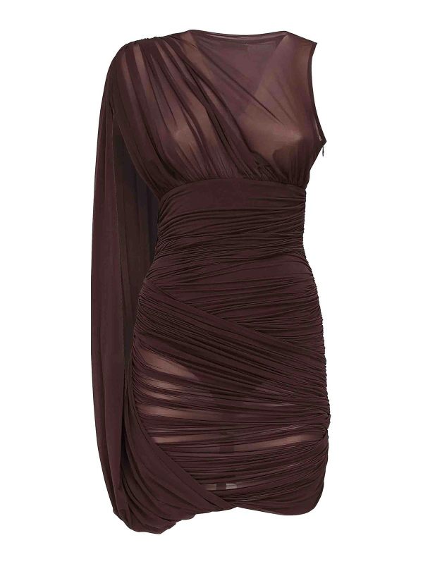 Magda Butrym Robe Courte - Rouge Brun