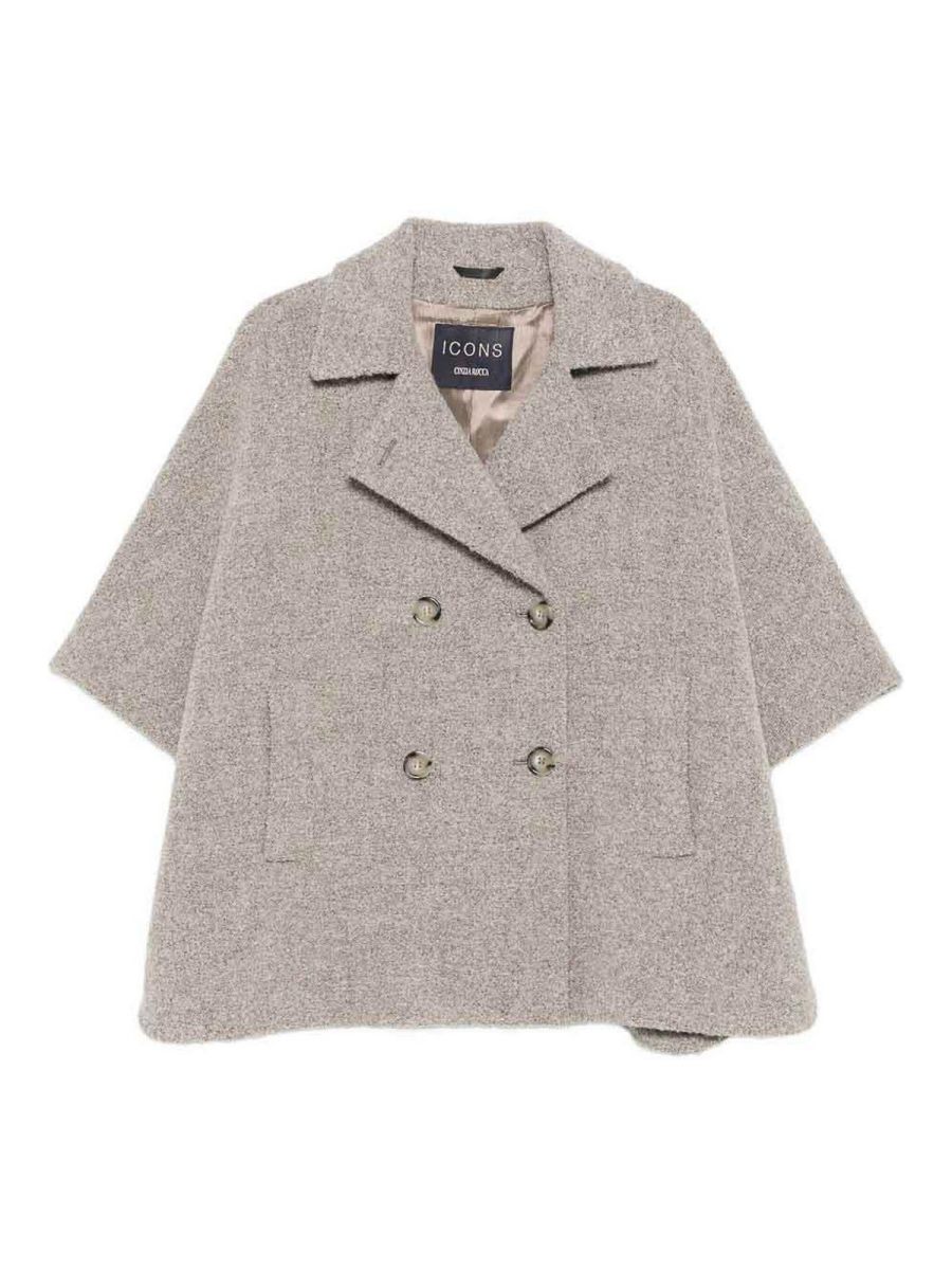 Cinzia Rocca Manteau Court - Gris