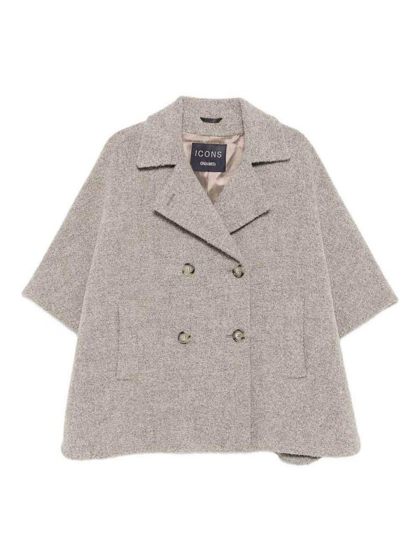 Cinzia Rocca Manteau Court - Gris