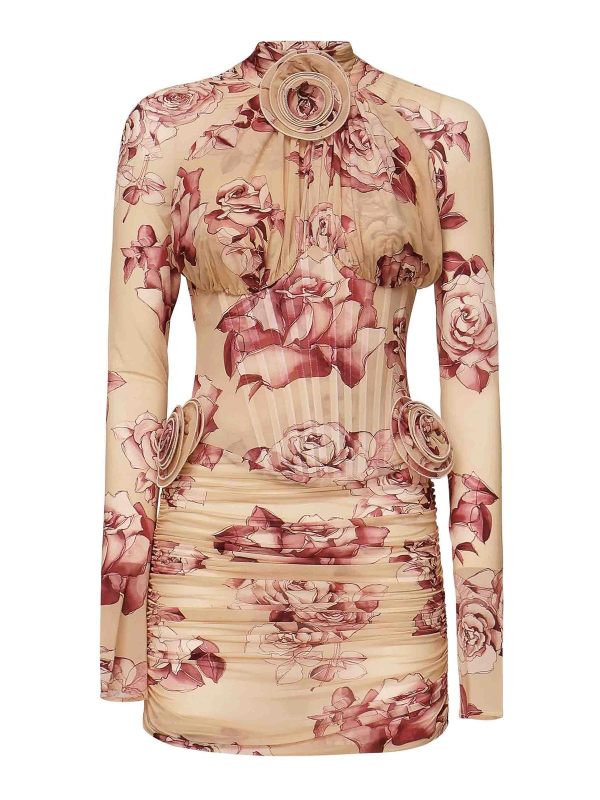 Magda Butrym Robe Au Genou - Beige