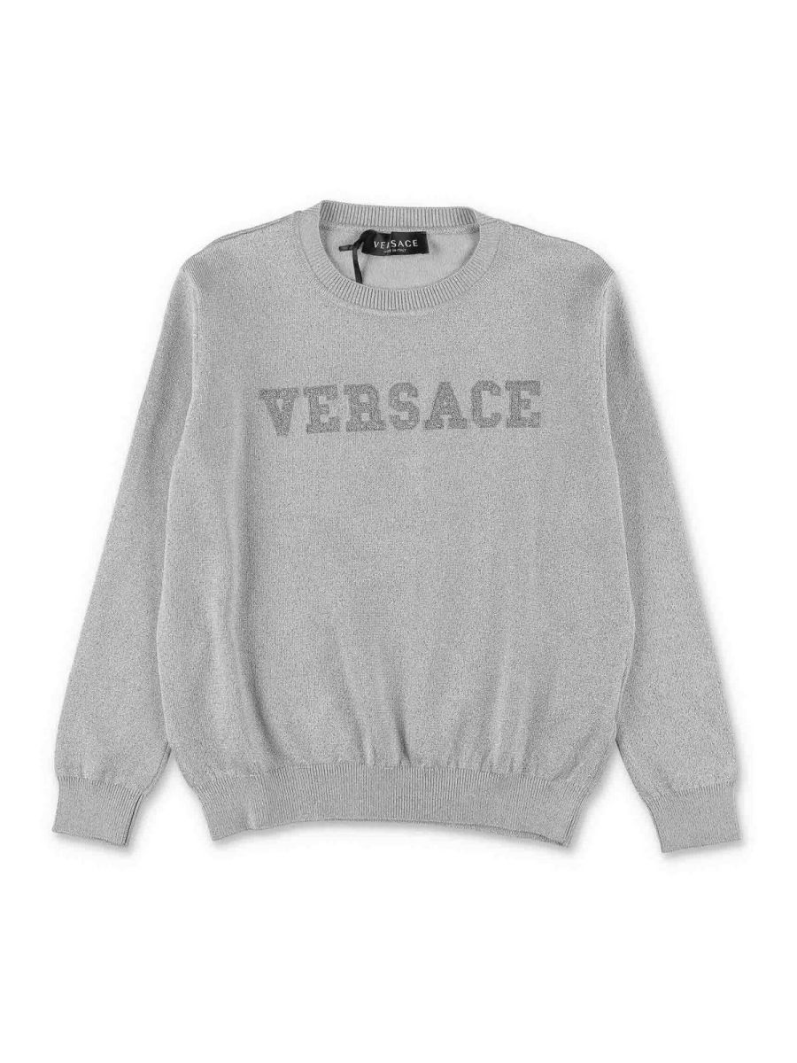 Versace Young Pull Col Rond - Argent