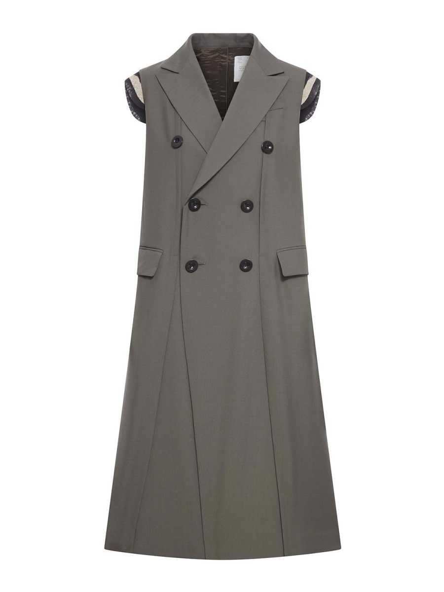 Sacai Gilet - Marron Clair