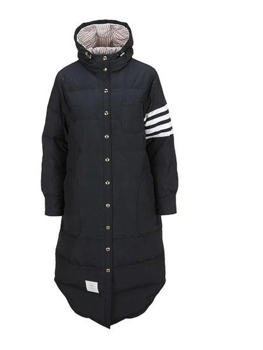 Thom Browne Manteau Rembourré - Bleu Foncé