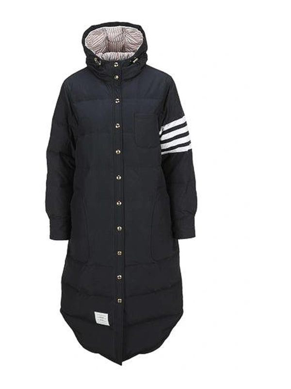 Thom Browne Manteau Rembourré - Bleu Foncé