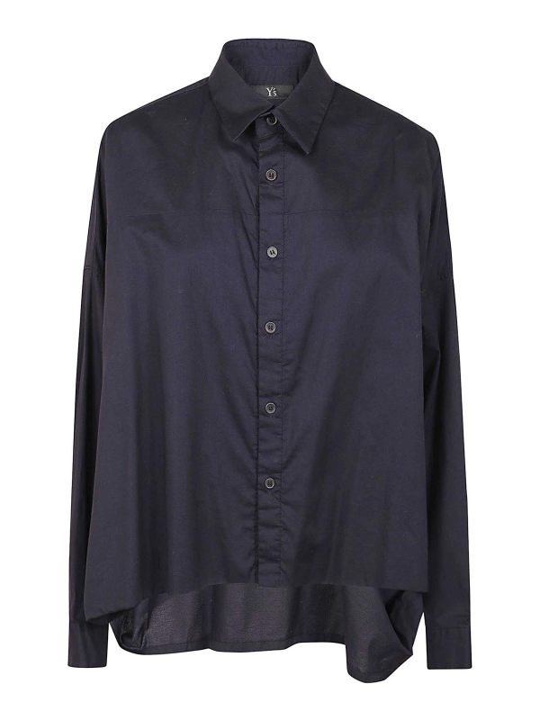Yohji Yamamoto Chemise - Bleu Foncé