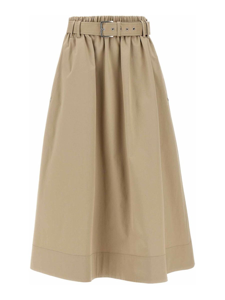 Brunello Cucinelli Jupe Midi - Beige