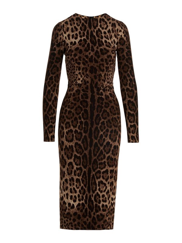 Dolce & Gabbana Robe De Cocktail - Leopardo