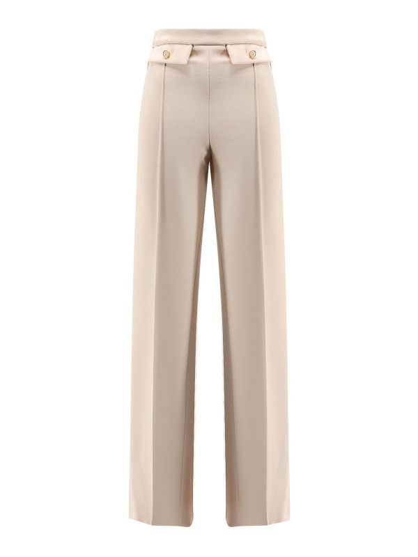 Elisabetta Franchi Pantalons Décontractés - Blanc