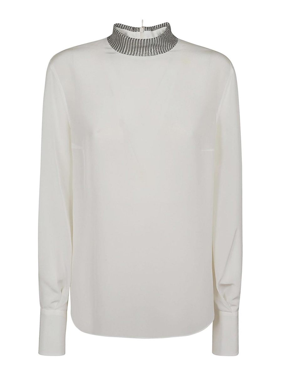 Brunello Cucinelli Pull Col Roulé - Beige