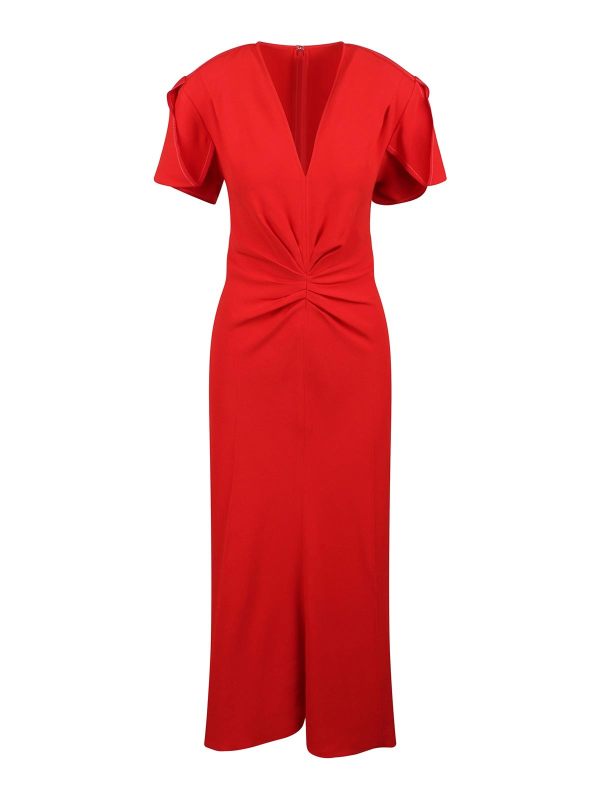 Victoria Beckham Robe Au Genou - Rouge
