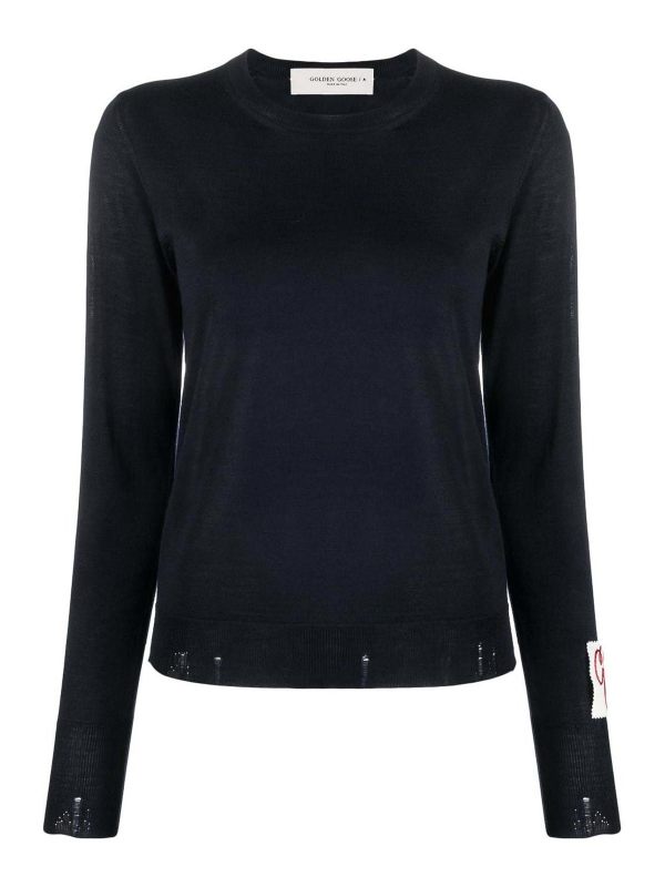 Golden Goose Pull Col Rond - Bleu