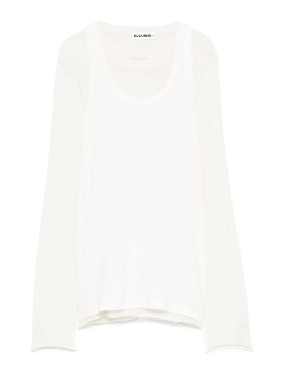 Jil Sander Pull Col Rond - Blanc