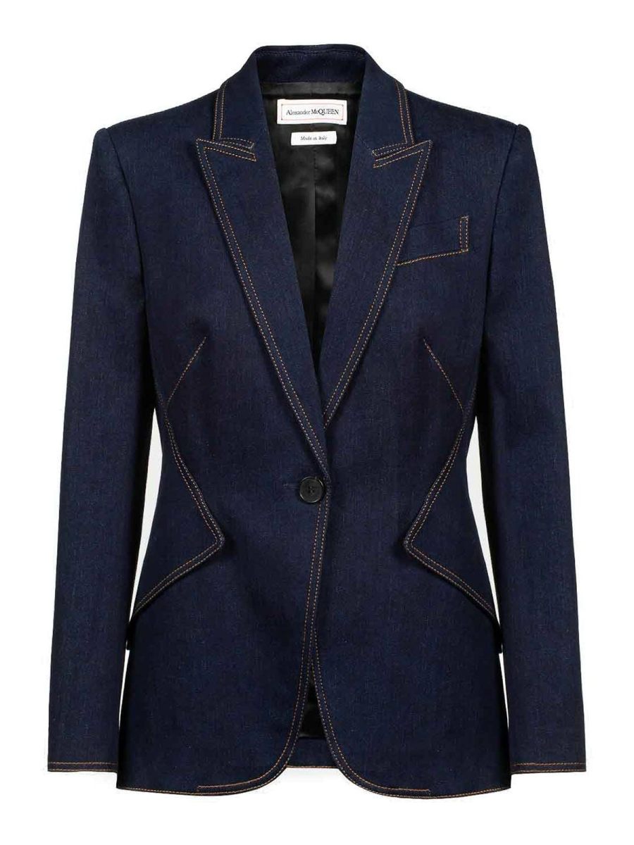 Alexander Mcqueen Blazer - Bleu
