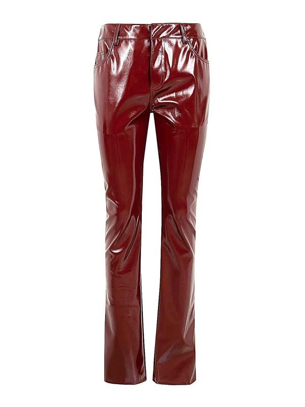 Blumarine Pantalons En Cuir - Rose