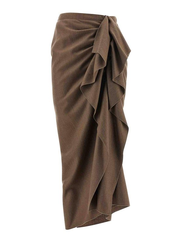 Fabiana Filippi Jupe Midi - Beige