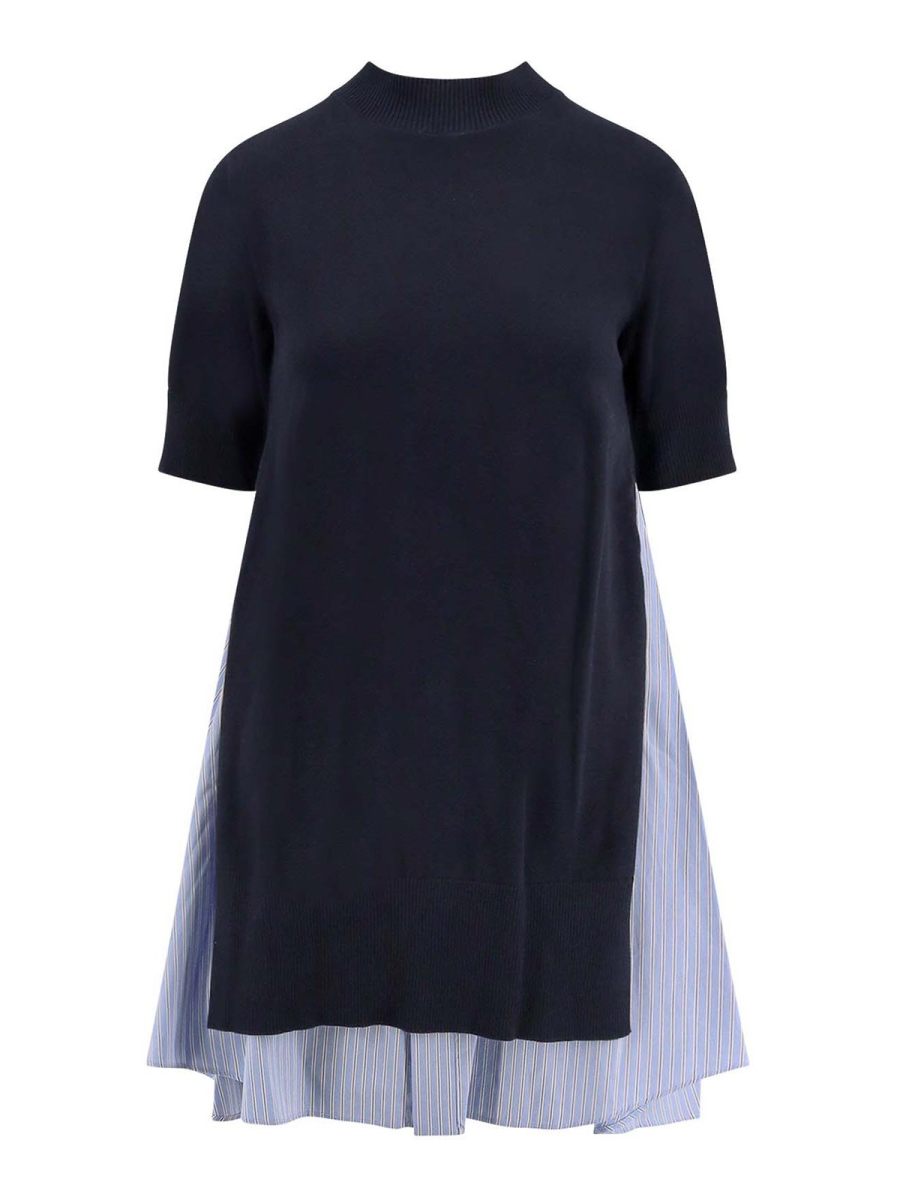 Sacai Jupe Midi - Bleu