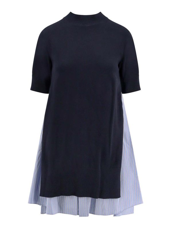 Sacai Jupe Midi - Bleu