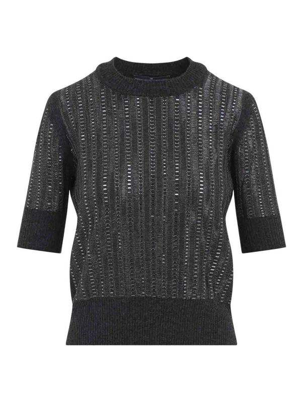 Ermanno Scervino Pull Col Rond - Gris