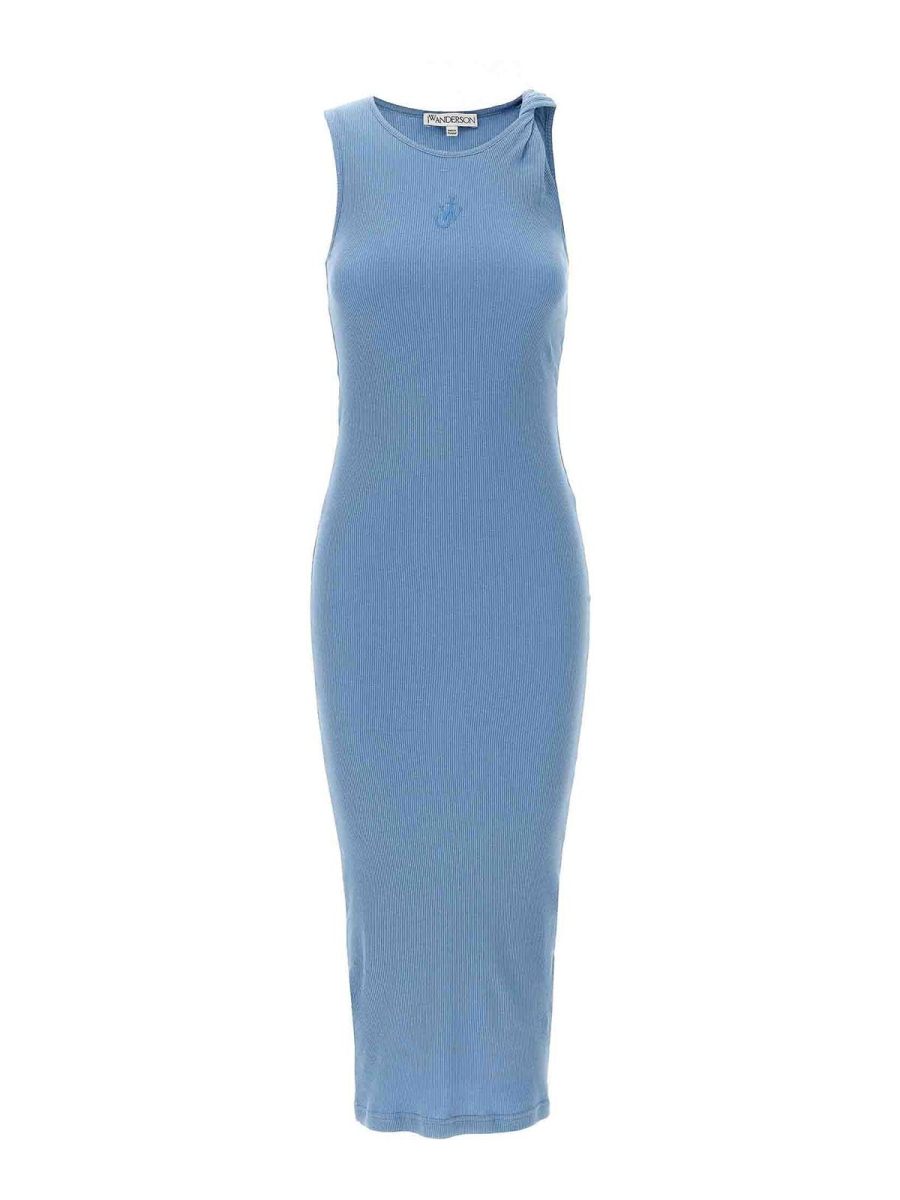 J. W. Anderson Robe Au Genou - Bleu Clair