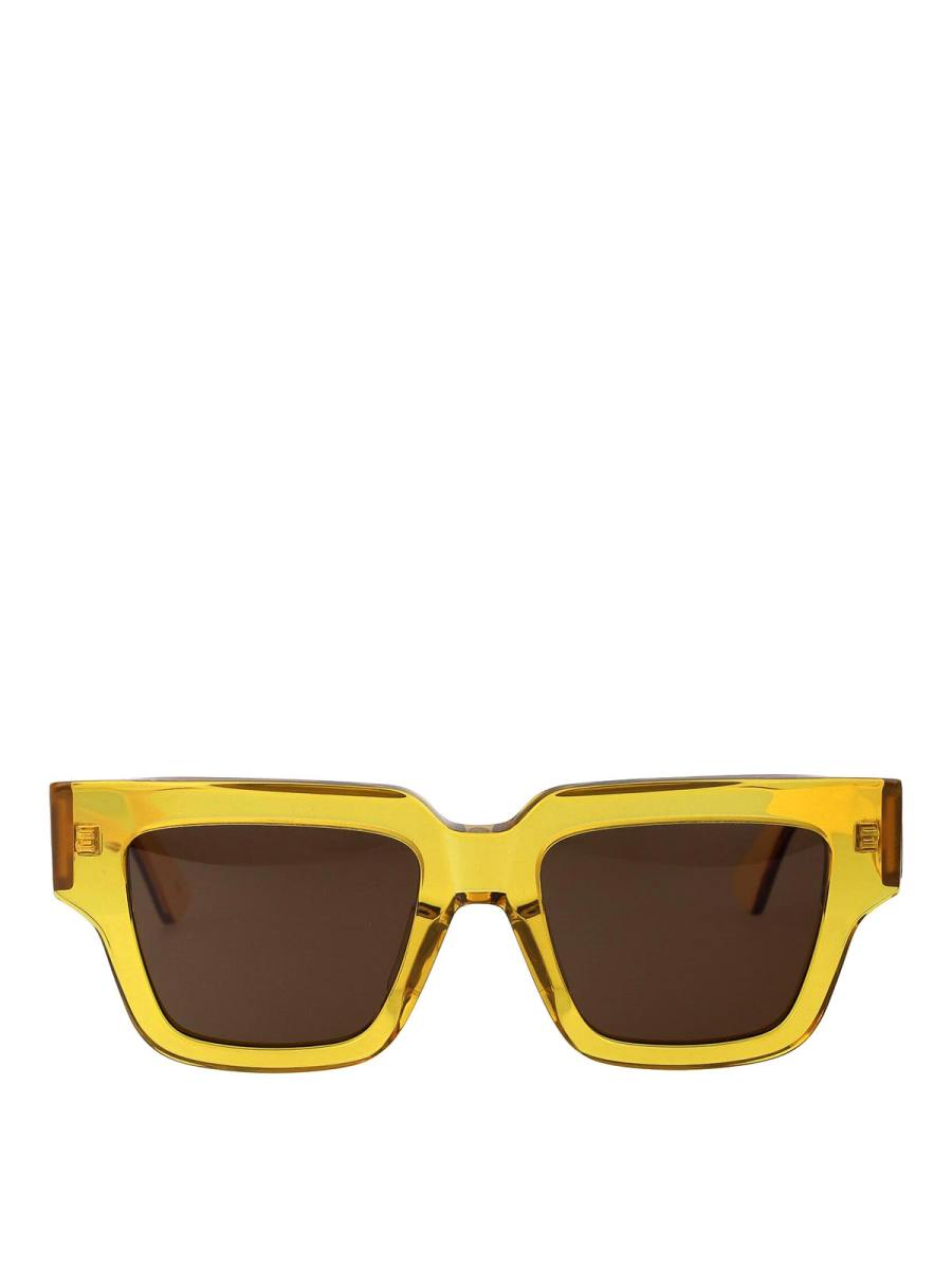 Bottega Veneta Lunettes De Soleil - Jaune