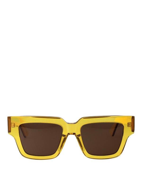Bottega Veneta Lunettes De Soleil - Jaune