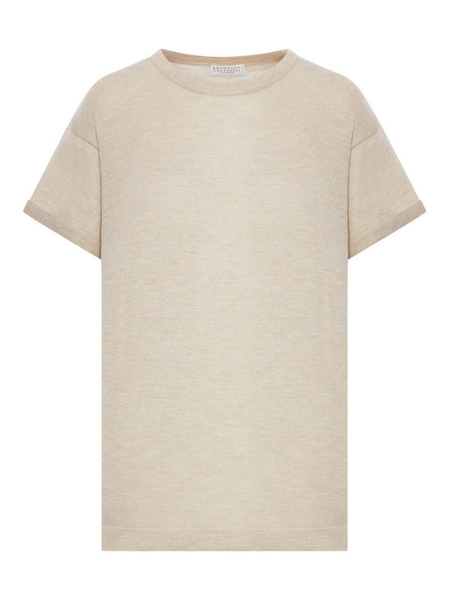 Brunello Cucinelli Pull Col Rond - Couleur Chair