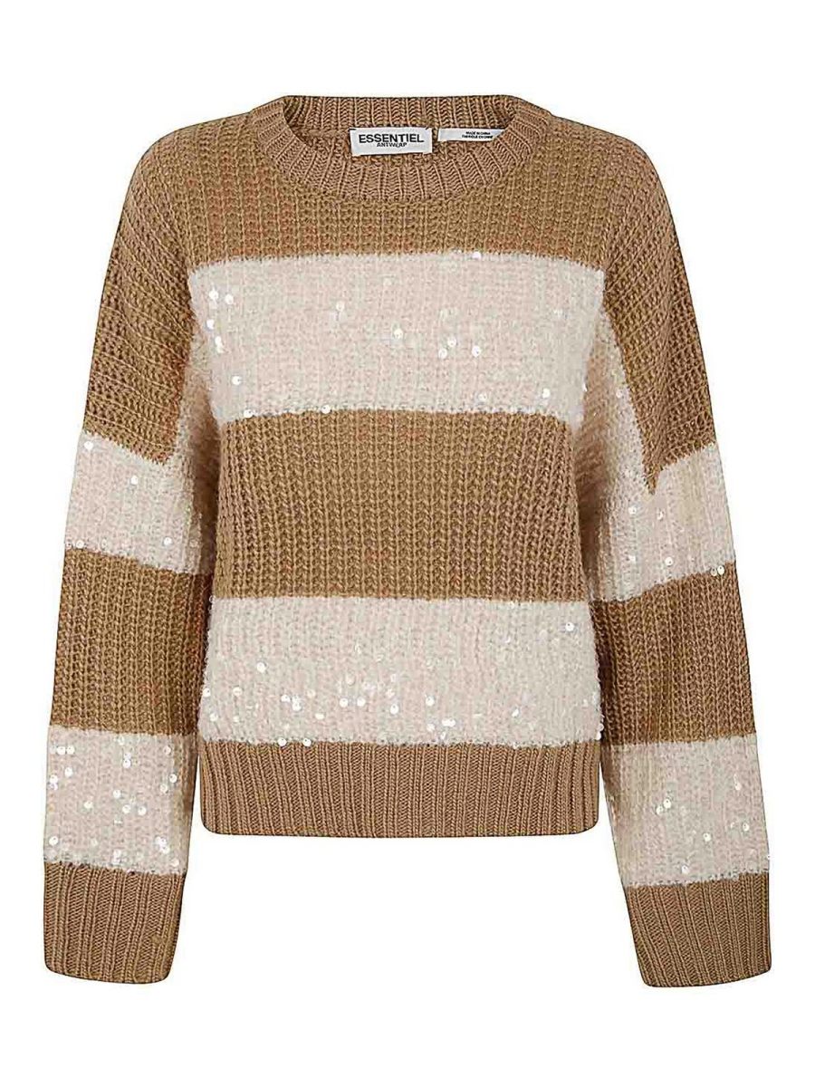 Essentiel Antwerp Pull Col Rond - Marron