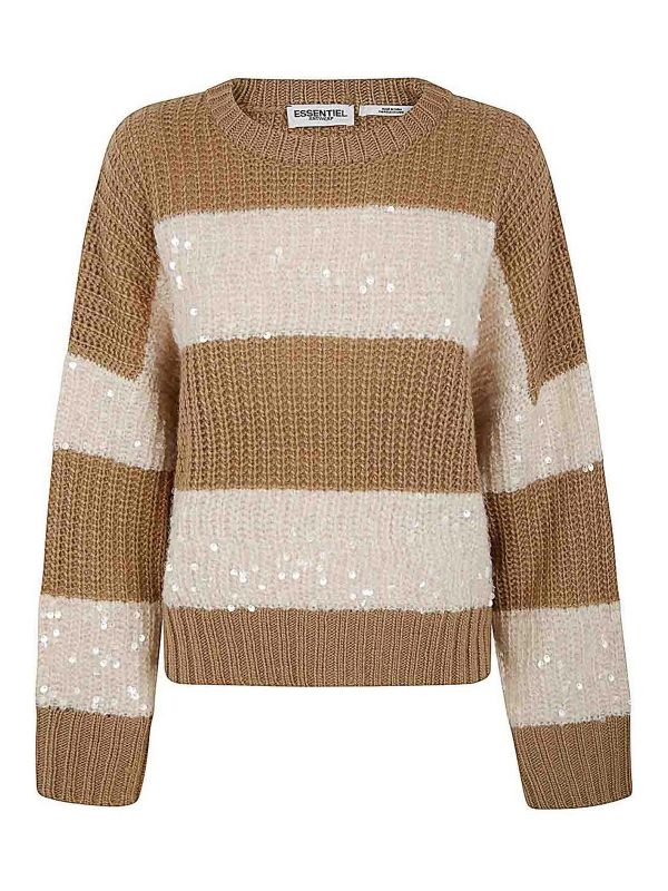 Essentiel Antwerp Pull Col Rond - Marron