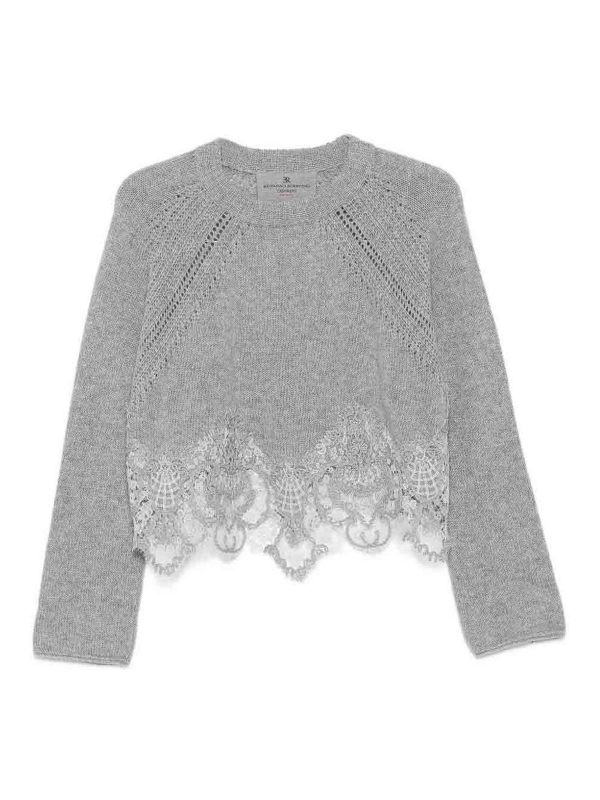Ermanno Scervino Pull Col Rond - Gris