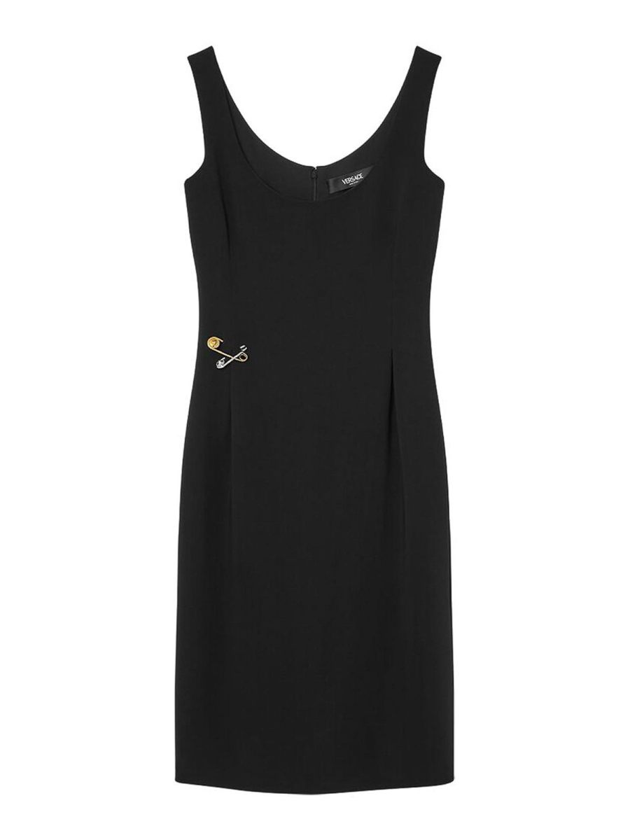 Versace Robe Au Genou - Noir