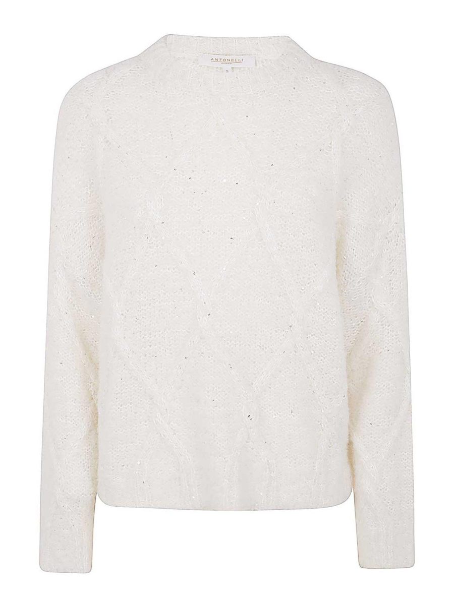 Antonelli Firenze Pull Col Rond - Blanc