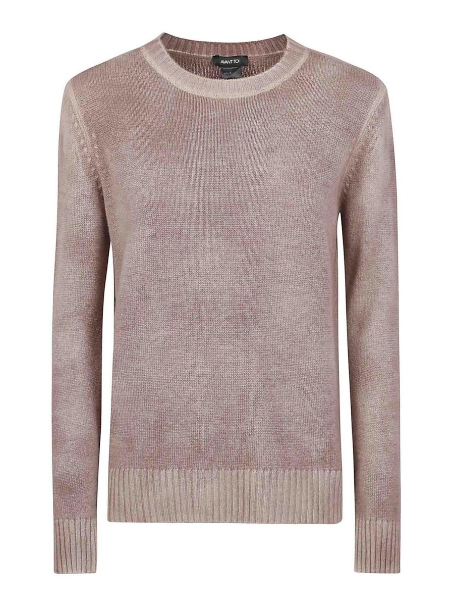 Avant Toi Pull Col Rond - Marron Clair