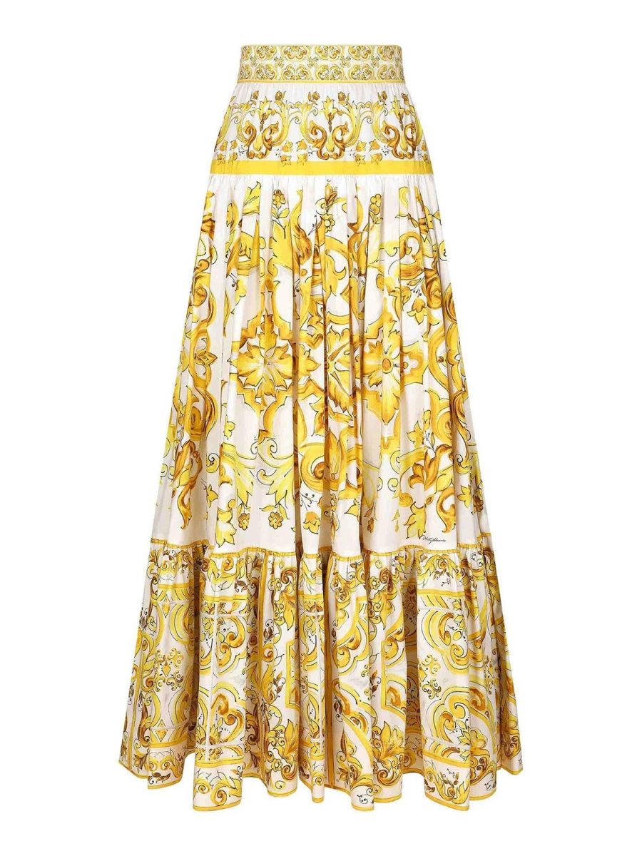 Dolce & Gabbana Jupe Midi - Jaune