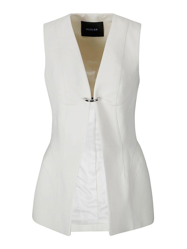 Mugler Gilet - Crème