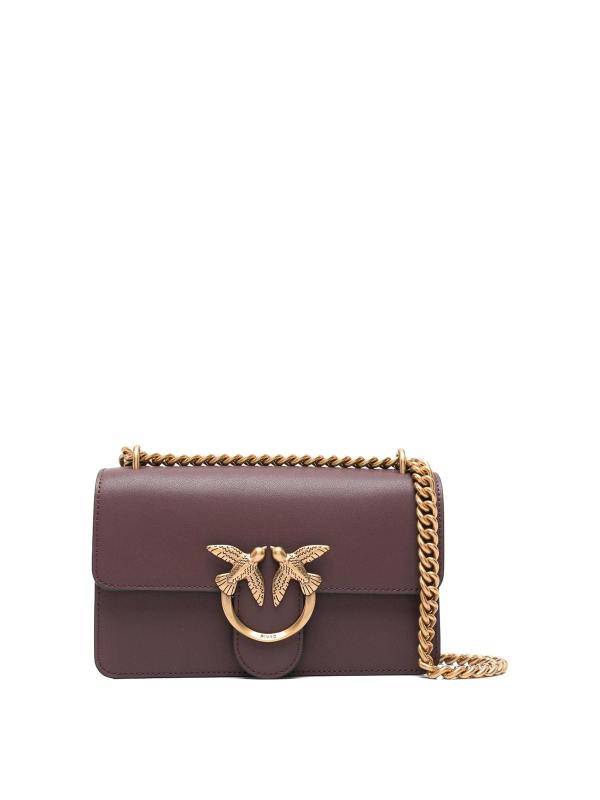 Pinko Sac Bandoulière - Rouge Bru