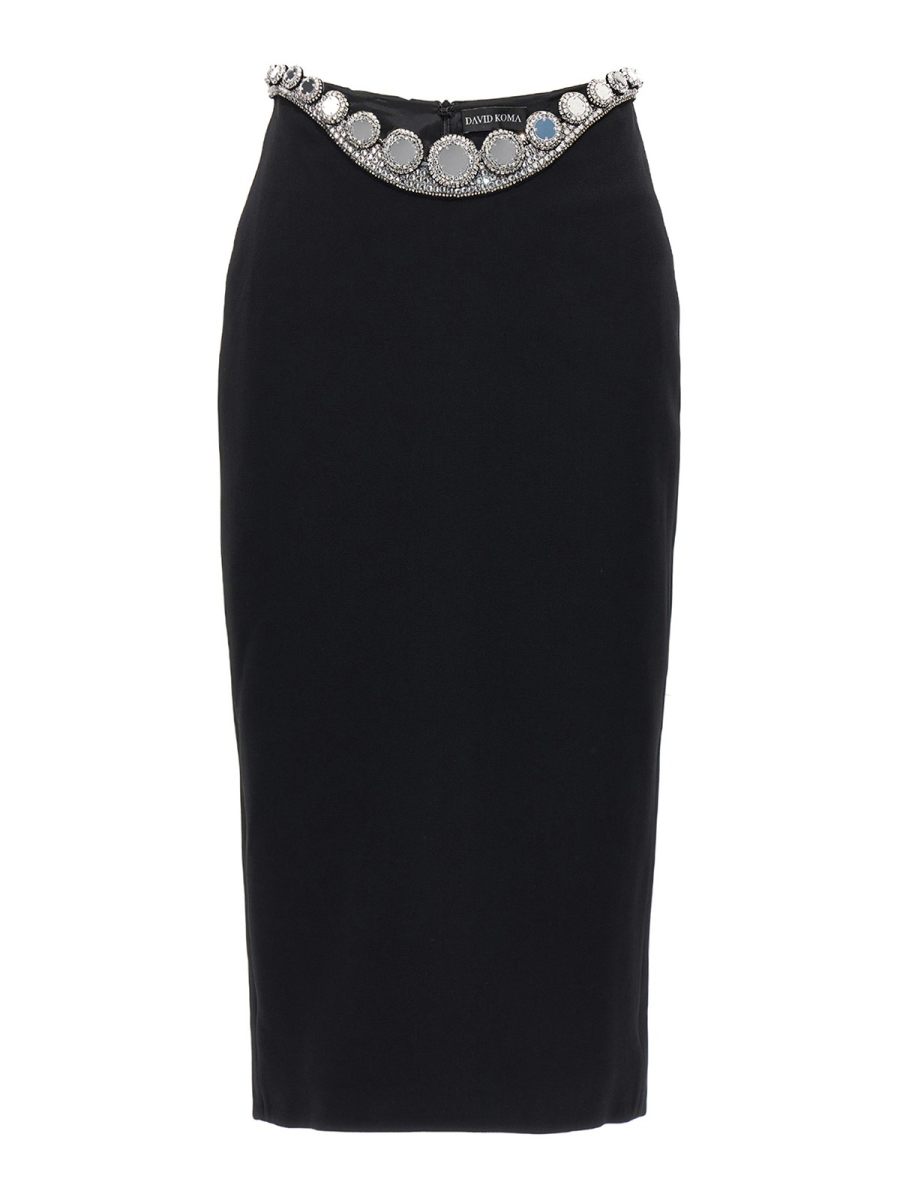 David Koma Jupe Midi - Noir