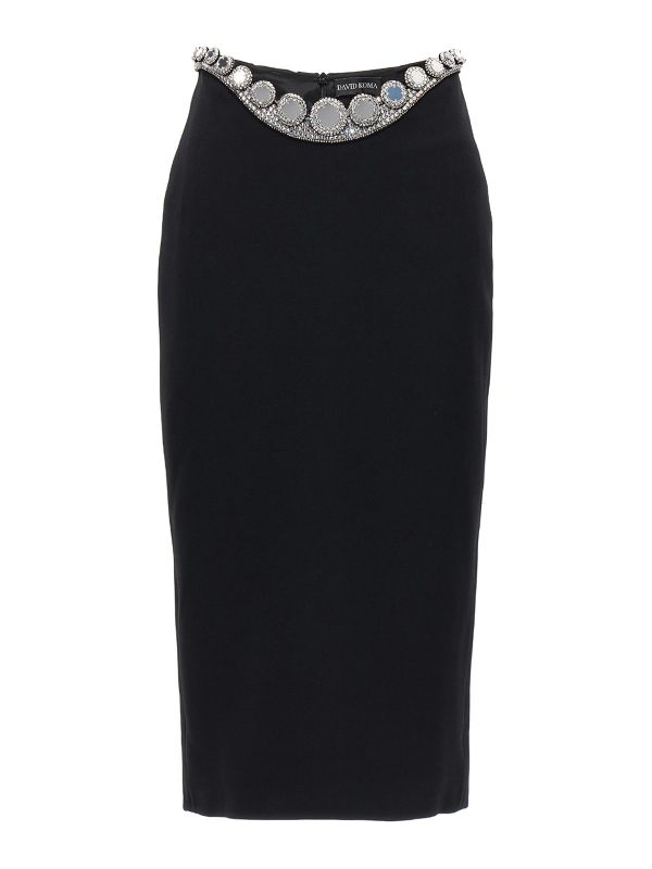 David Koma Jupe Midi - Noir