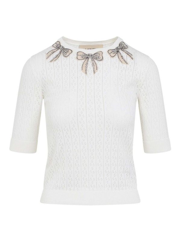 Valentino Pull Col Rond - Crème