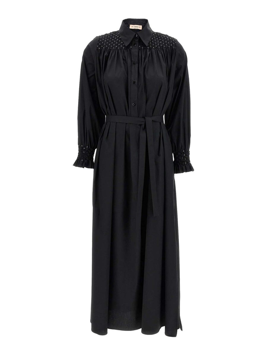 Le Twins Robe Au Genou - Noir