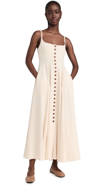 La Ligne Seamed Dress Ecru