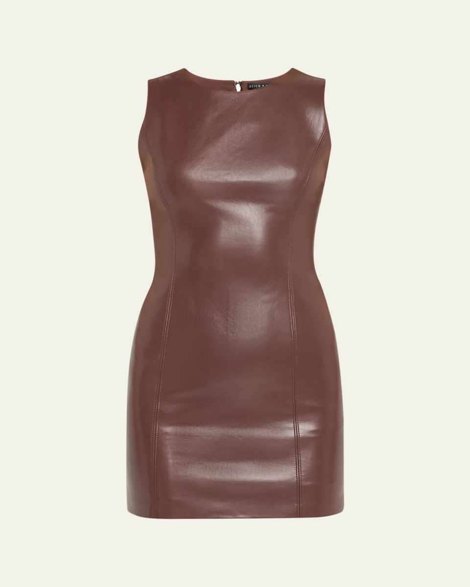 Lena Vegan Leather Mini Dress