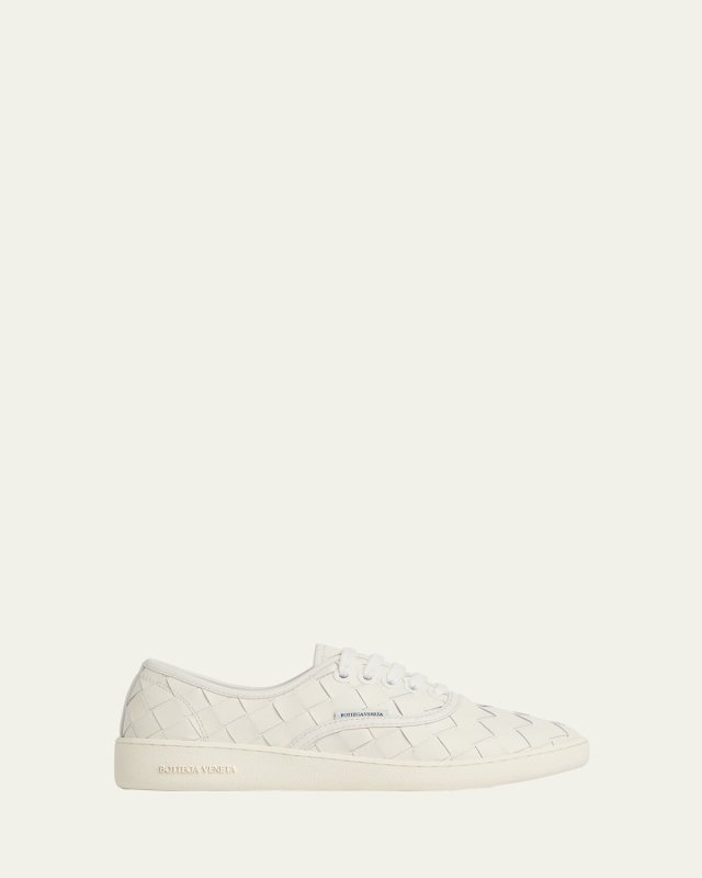 Sawyer Intrecciato Leather Low-Top Sneakers